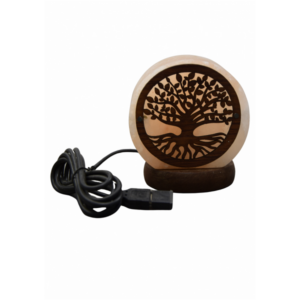 Lampade di Sale Rosa Albero della Vita USB BiciBio Bioprofumeria