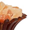 Lampada di sale Himalaya Braciere su Legno Fiore BiciBio