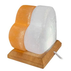 Lampada di Sale Himalaya USB Cuore Bicolore BiciBio Bioprofumeria