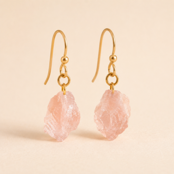 Orecchini Artigianali in Sale Rosa Himalayano | BiciBio Bioprofumeria Palermo