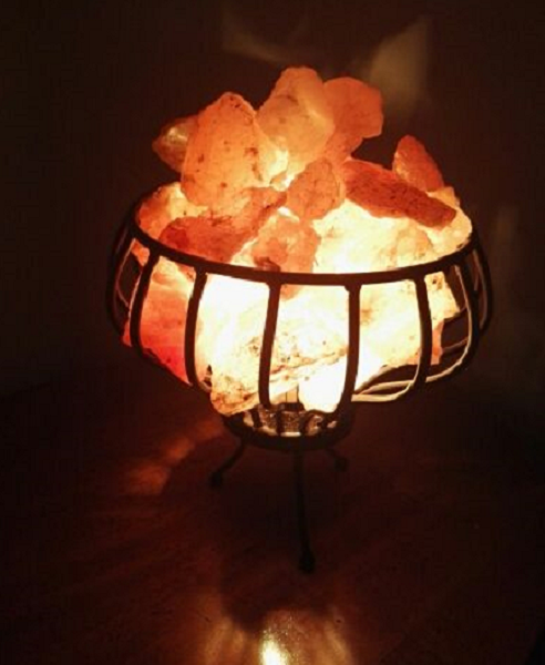 Lampada di Sale Himalayano Braciere in Metallo BiciBio Bioprofumeria