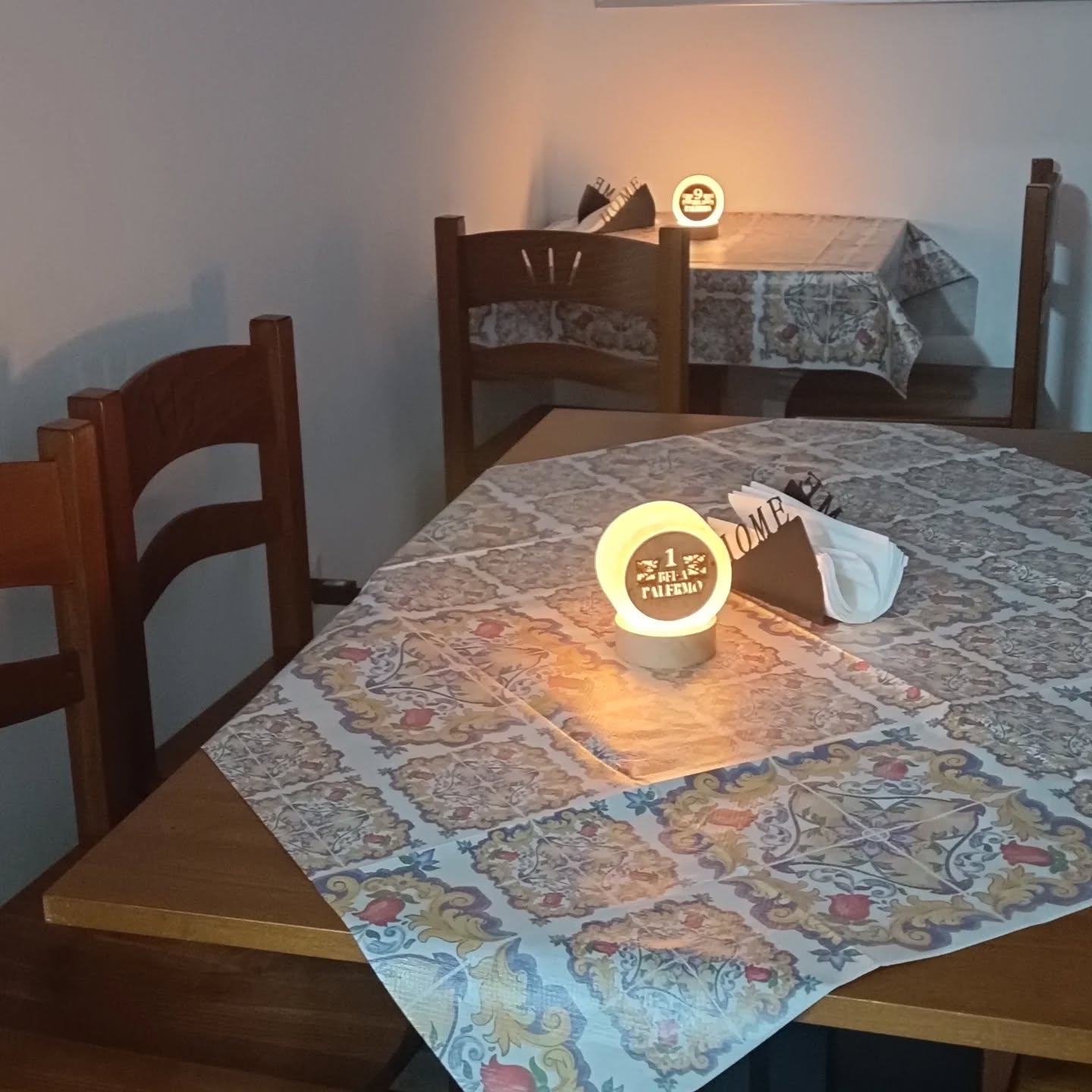Lampada di sale a batteria personalizzata BiciBio Bioprofumeria a Palermo