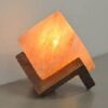 Lampada di Sale Himalaya Cubo su Legno BiciBio Bioprofumeria