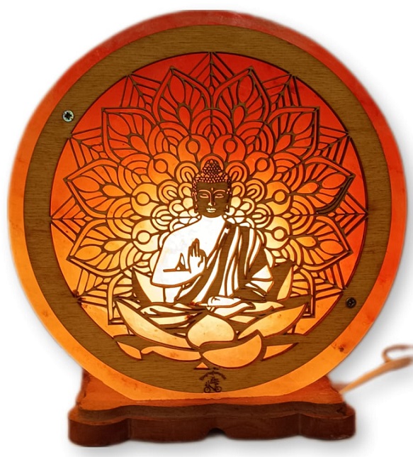 lampada-di-sale-himalaya-buddha-Mandala-bicibio-bioprofumeria-1.jpg Lampada di sale Himalaya Buddha & Mandala BiciBio Bioprofumeria