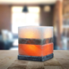 Lampada di Sale Himalaya Cubo Multicolore e Marmo BiciBio