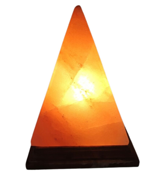 Lampada di Sale Himalayano Rosa Piramide Grande BiciBio Bioprofumeria