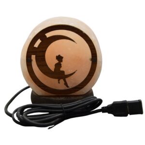 Lampade di Sale Himalaya Ragazza Sulla Luna USB BiciBio Bioprofumeria