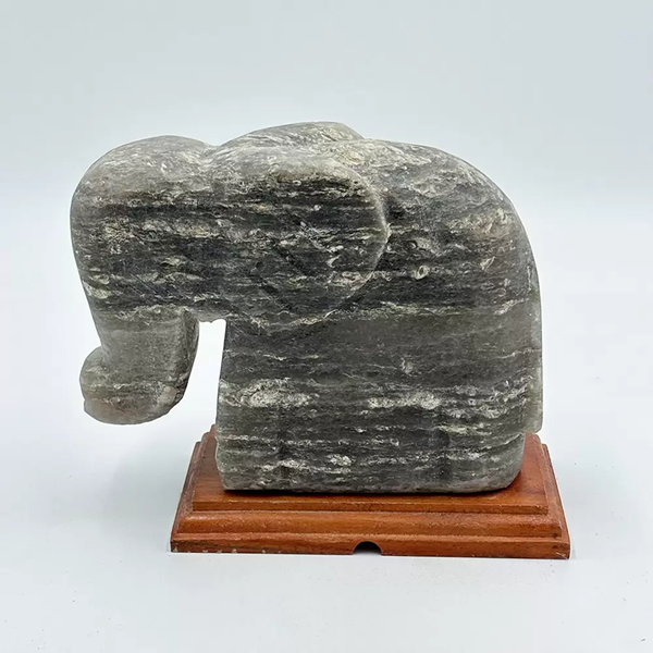 Lampada di Sale Himalayano Grigia Elefante BiciBio Bioprofumeria