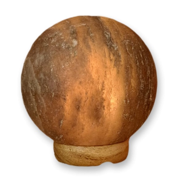 Lampada di Sale Himalayano Grigia Sfera BiciBio Bioprofumeria