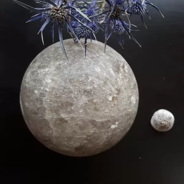 Lampada di Sale Himalayano Grigia Sfera BiciBio Bioprofumeria
