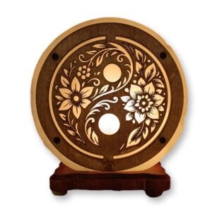 Lampada di Sale Himalayano Personalizzata Yin Yang Bicibio Bio Profumeria