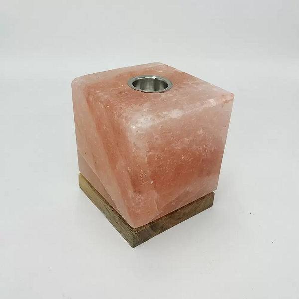 Lampada di Sale Himalaya Aroma Cubo Brucia Essenze BiciBio Bioprofumeria