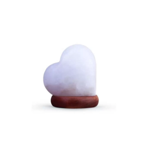 Lampada di Sale Himalaya USB Cuore Bianco BiciBio Bioprofumeria