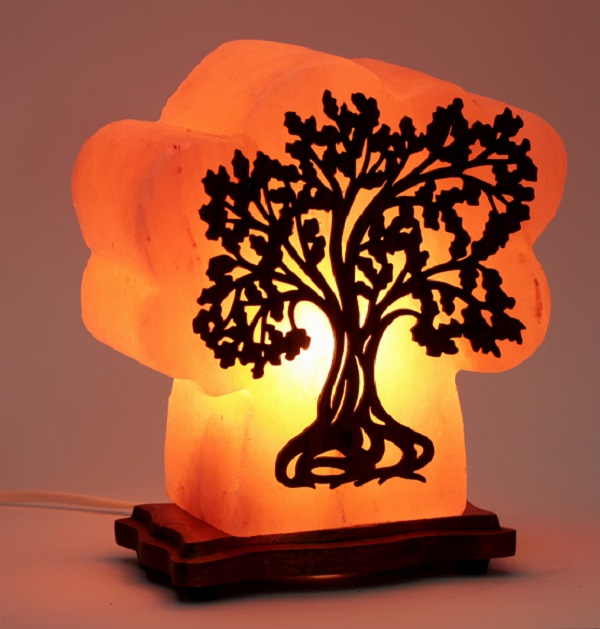 Lampada di Sale Rosa Himalayano Albero BiciBio Bioprofumeria