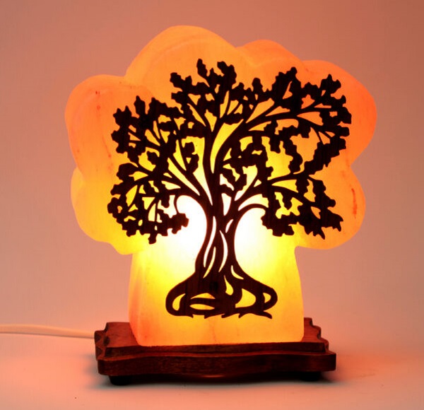 Lampada di Sale Rosa Himalayano Albero BiciBio Bioprofumeria