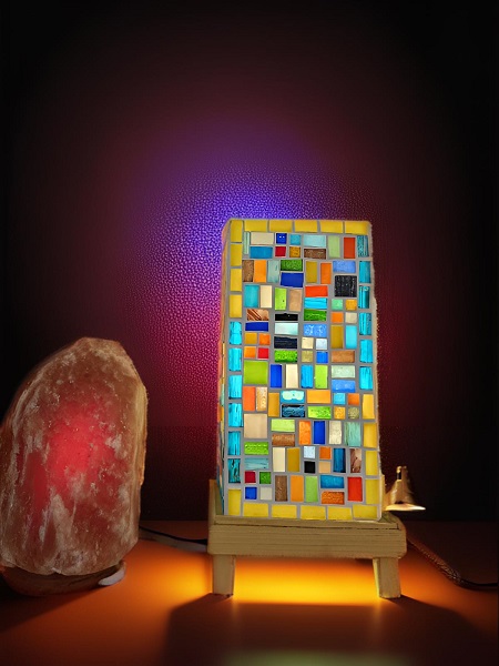 Lampada Mosaico Vetro BiciBio Bioprofumeria