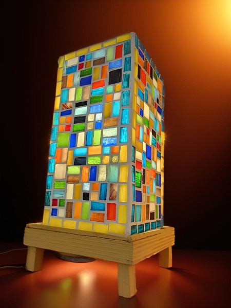 Lampada Mosaico Vetro BiciBio Bioprofumeria