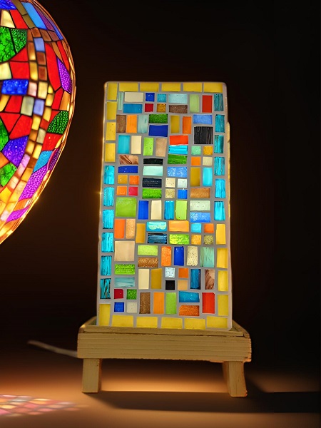 Lampada Mosaico Vetro BiciBio Bioprofumeria