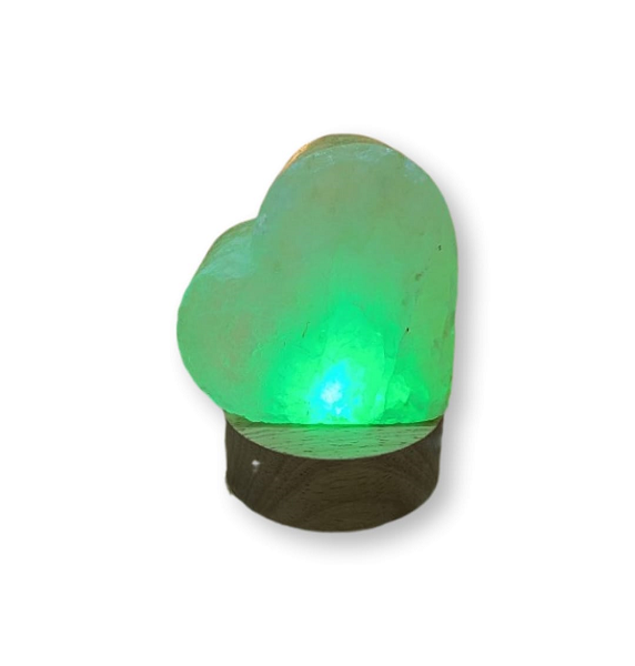 Lampada di Sale Himalayano a Batteria Cuore Rosa Palermo Sicilia