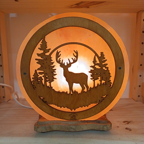 Lampada di Sale Himalaya Personalizzata Paesaggio Montano BiciBio Bioprofumeria