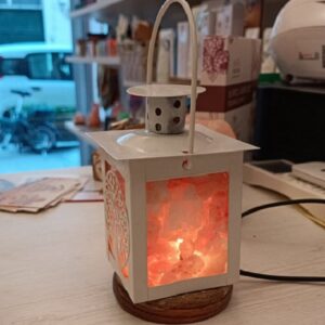 Lanterna Con Cristalli di Sale Himalaya Usb BiciBio Bioptofumeria