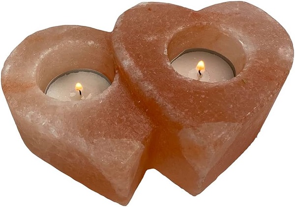 Portacandela in Sale Himalaya Doppio Cuore Bicibio Bioprofumeria