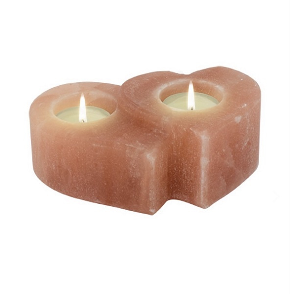 Portacandela in Sale Himalaya Doppio Cuore Bicibio Bioprofumeria