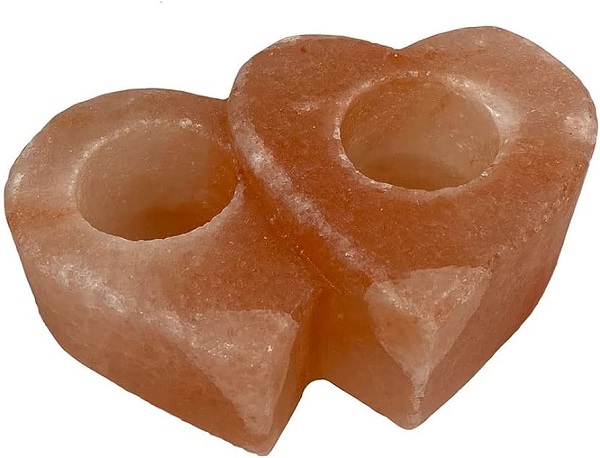 Portacandela in Sale Himalaya Doppio Cuore Bicibio Bioprofumeria