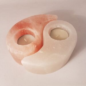 Portacandela in Sale Himalayano YIN-YANG Bicibio Bioprofumeria