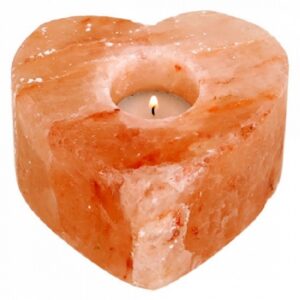 Portacandela in Sale Himalayano “CUORE” BiciBio Bioprofumeria