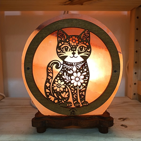 regalo-unico-gatto-lampada-palermo.jpg Lampada Sale Himalayano Gatto Personalizzata Artigianale 5 Kg | Bicibio Palermo