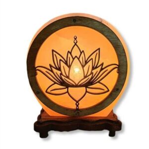 Lampada di sale Himalayano personalizzata Lumina Lotus BiciBio Bioprofumeria