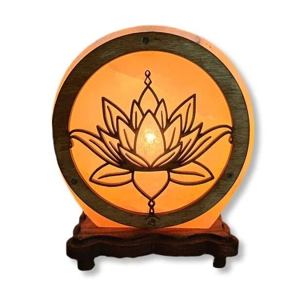 Lampada di sale Himalayano personalizzata Lumina Lotus BiciBio Bioprofumeria