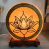 Lampada di sale Himalayano personalizzata Lumina Lotus BiciBio Bioprofumeria Palermo